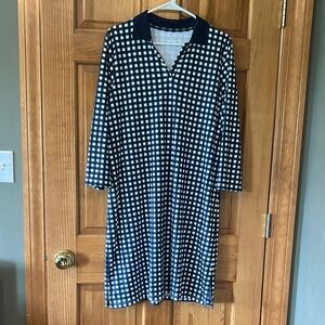 Lands’ End Draper James Navy Checkered Dress